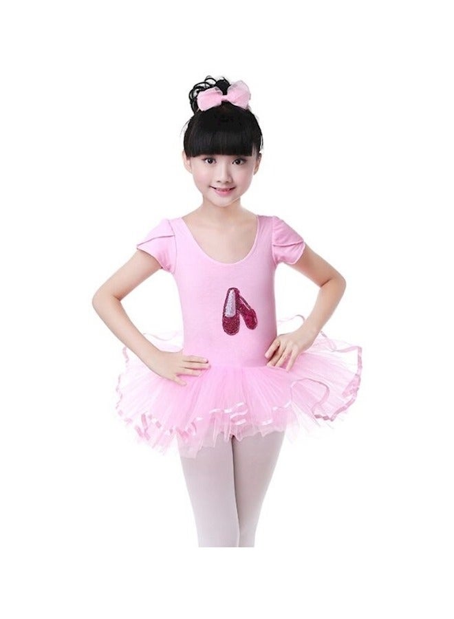 Toddler Fashion Girls Leotards Bodysuit Ballet Dress, Pink - Image 1