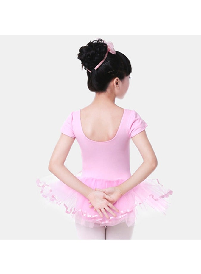 Toddler Fashion Girls Leotards Bodysuit Ballet Dress, Pink - Image 3