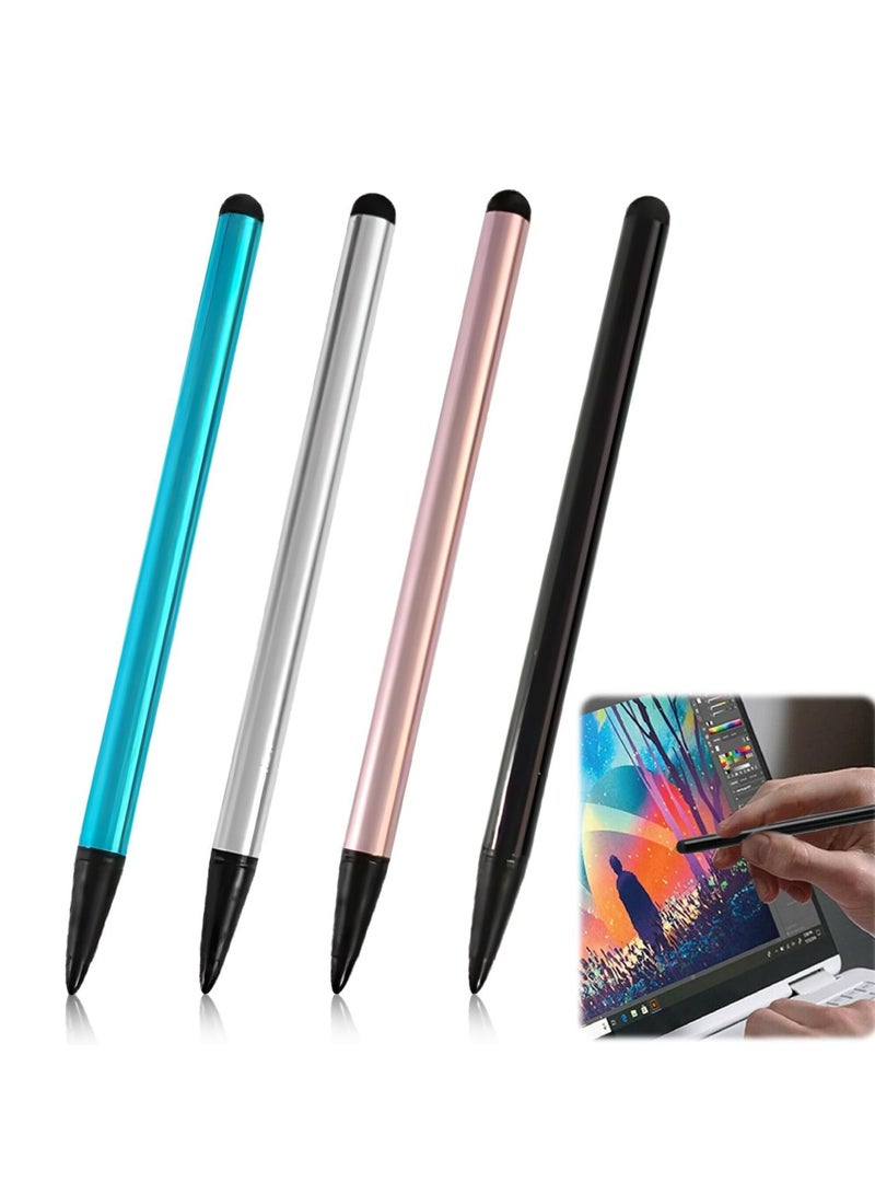 Green Tiger Stylus Pens for Touch Screens 4 Pack, Dual-end High Sensitivity Capacitive Stylus for iPad, iPhone, Android Smartphone and Tablets All Universal Touchscreen Devices - Image 1