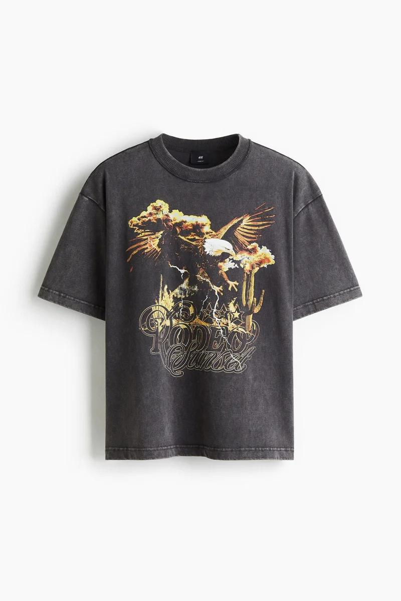 H&M Loose Fit Printed T-shirt