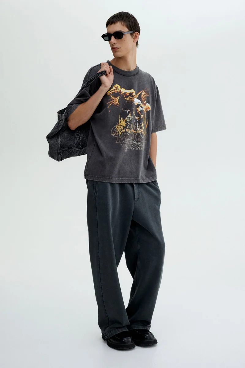 H&M Loose Fit Printed T-shirt