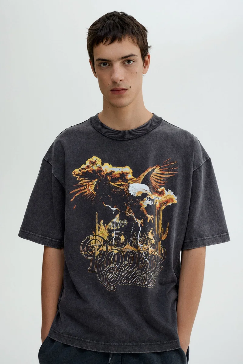 H&M Loose Fit Printed T-shirt