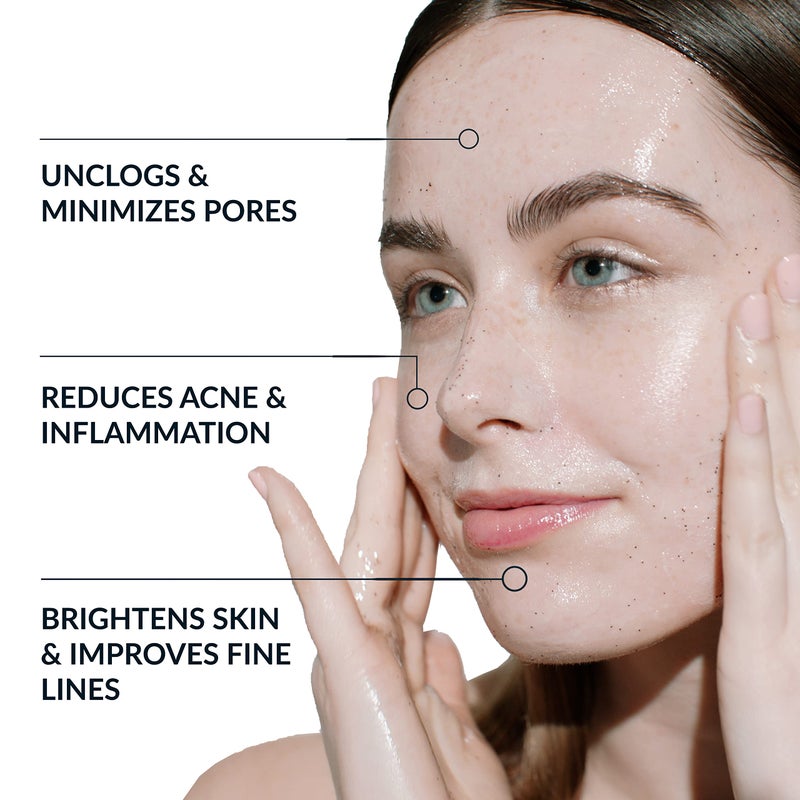 NAELI AHA/BHA Exfoliating Face Wash - 10% Glycolic Acid & Salicylic Acid Cleanser, Anti Aging Acne & Wrinkle Reducing Facial Exfoliant, Pore Minimizer & Brightening Gel, 4 oz - Image 2