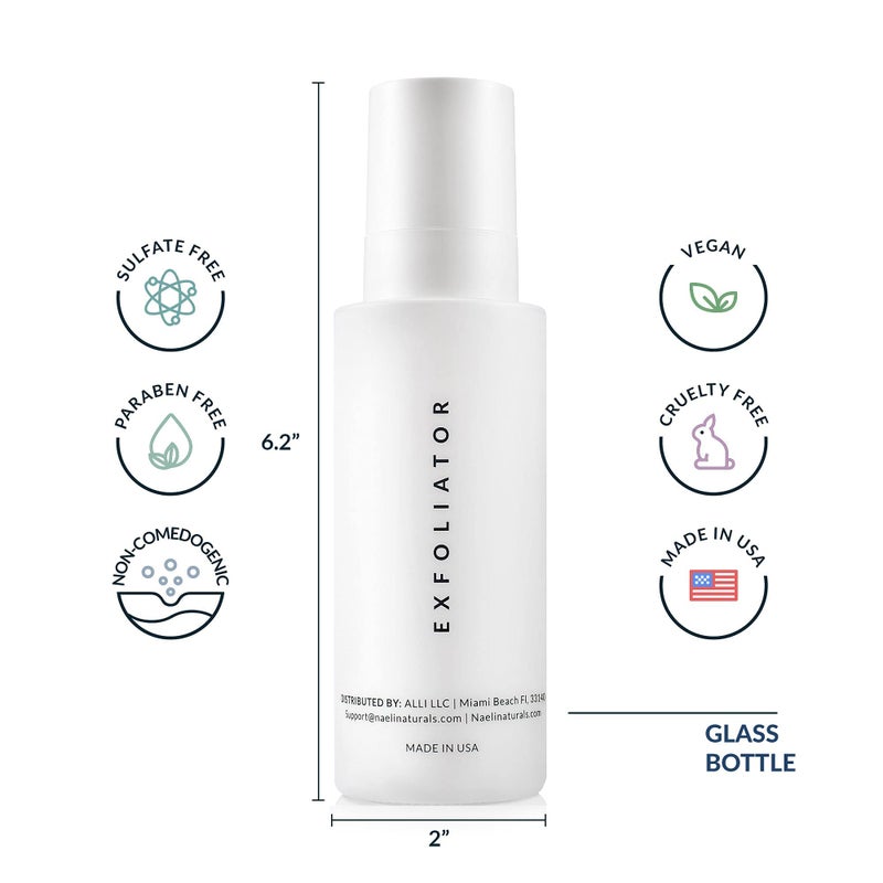 NAELI AHA/BHA Exfoliating Face Wash - 10% Glycolic Acid & Salicylic Acid Cleanser, Anti Aging Acne & Wrinkle Reducing Facial Exfoliant, Pore Minimizer & Brightening Gel, 4 oz - Image 5
