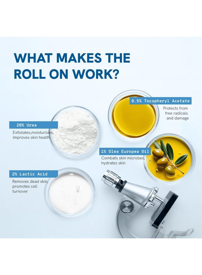 Be Bodywise Dry Skin & Heel Repair Kit | Deeply Hydrates & Exfoliates Skin | Infused with Ceramides | 20% Urea Foot Roll On (50ml) + 10% Urea Body Lotion (200ml) - Image 3