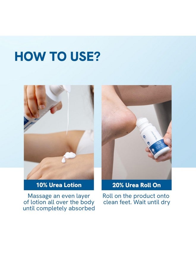 Be Bodywise Dry Skin & Heel Repair Kit | Deeply Hydrates & Exfoliates Skin | Infused with Ceramides | 20% Urea Foot Roll On (50ml) + 10% Urea Body Lotion (200ml) - Image 4
