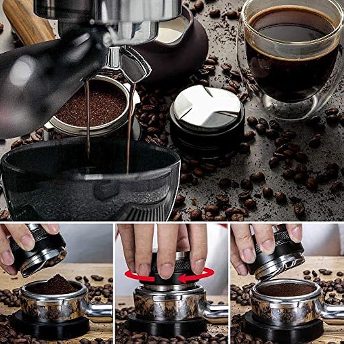 NEOUZA 51Mm Coffee Distributor  Tamper 2 In 1 Dual Head Coffee Leveler Fits For 51Mm Delonghi Breville Portafilter Adjustable Depth Professional Espresso Hand Tampers DualHead Leveler - Image 5