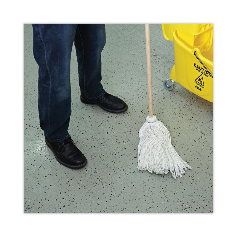 boardwalk BWK116R 16 oz. Rayon Fiber Head Deck Mop with Wooden Handle (6/Carton) - Image 5