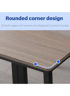 Chulovs Dining Table Set Bar Table And Chairs Set Kitchen Bar Height Table With Stools Set Of 2, Steel Frame Industrial Style Bar Table For Kitchen Living Party Room 100X40X90 Cm  - Image 5