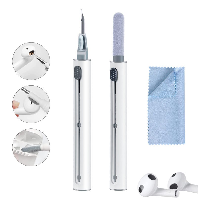 VUBOJO Airpod Cleaner Kit, Earbud Cleaning Kit for Airpods Pro 1 2 3,Multi-Function Cleaning Pen with Soft Brush Flocking Sponge, Suitable for Bluetooth Headset, Charging Box, Mobile Phone,Earbud (1Pcs) - Image 1