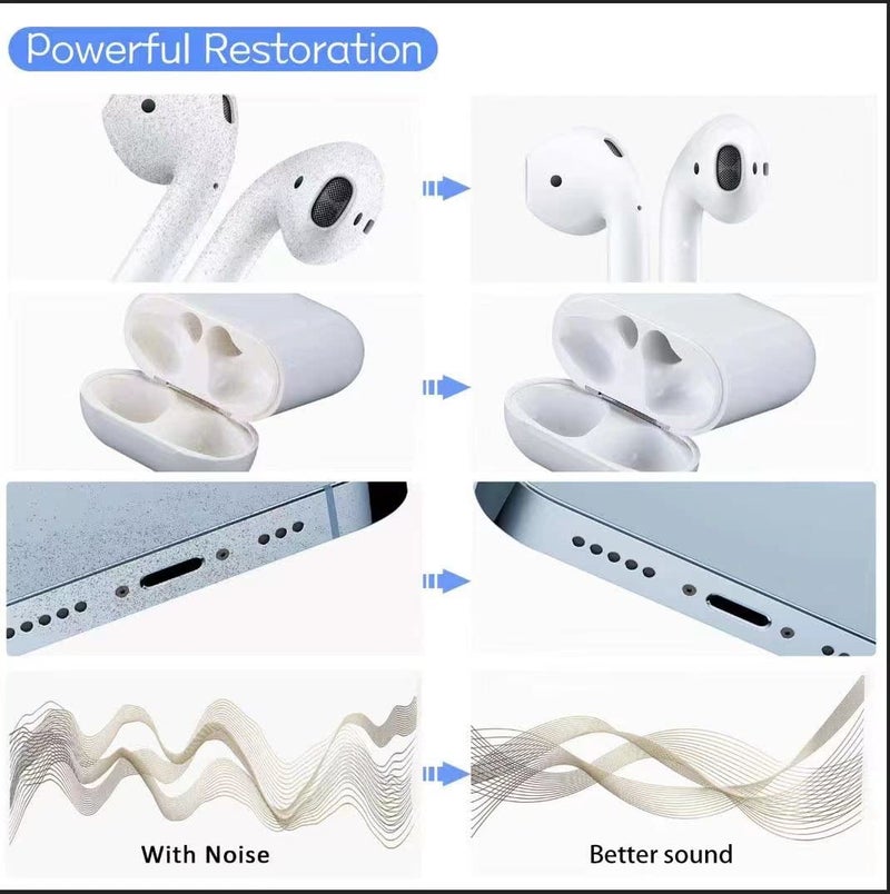 VUBOJO Airpod Cleaner Kit, Earbud Cleaning Kit for Airpods Pro 1 2 3,Multi-Function Cleaning Pen with Soft Brush Flocking Sponge, Suitable for Bluetooth Headset, Charging Box, Mobile Phone,Earbud (1Pcs) - Image 5