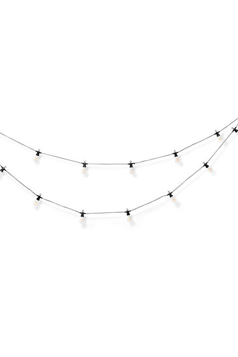 Tchibo 12 Pieces Outdoor LED Filament Fairy Lights, Black - Image 4