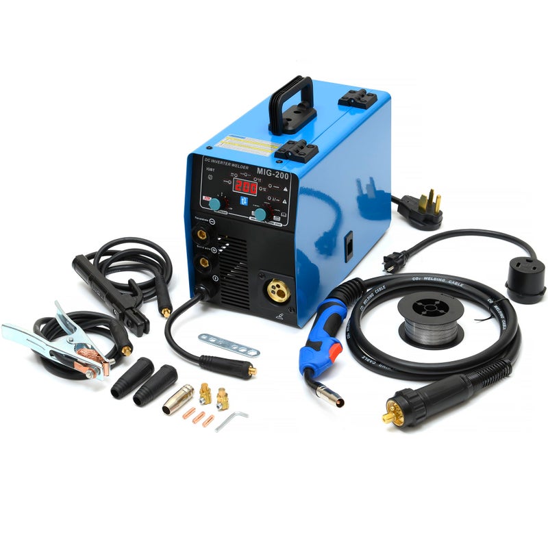 S7 200A 4in1 MIG Welder 110V220V Gas Gasless Flux Core Welding Machine Lift TIGStickMMA Welder Synergic Control Large Digital Display IGBT Inverter for DIY Home Repair Garage - Image 3