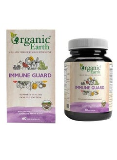 Organic Earth Immune Guard with Organic Elderberry & Superfood Immune Blend  60 Capsules 