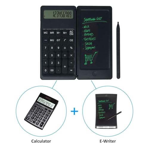 Recluse Desk Portable Basic Calculator with Notepad and Stylus,Large Display Multi-Function for Office, School, Home & Basic Financial Calculator with Digital Writing Tablet Note-Taking - Image 3