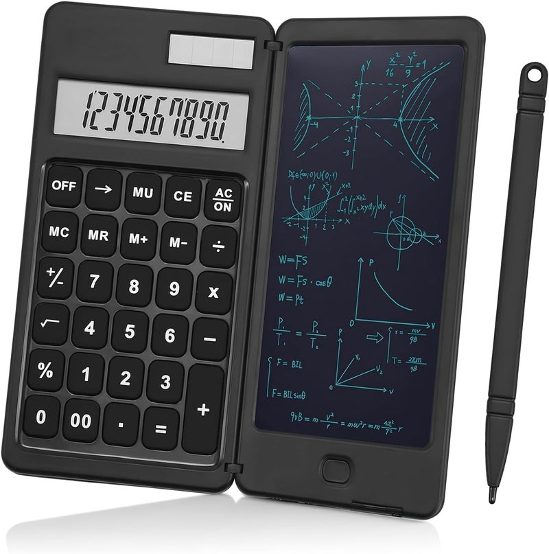 Recluse Desk Portable Basic Calculator with Notepad and Stylus,Large Display Multi-Function for Office, School, Home & Basic Financial Calculator with Digital Writing Tablet Note-Taking - Image 1