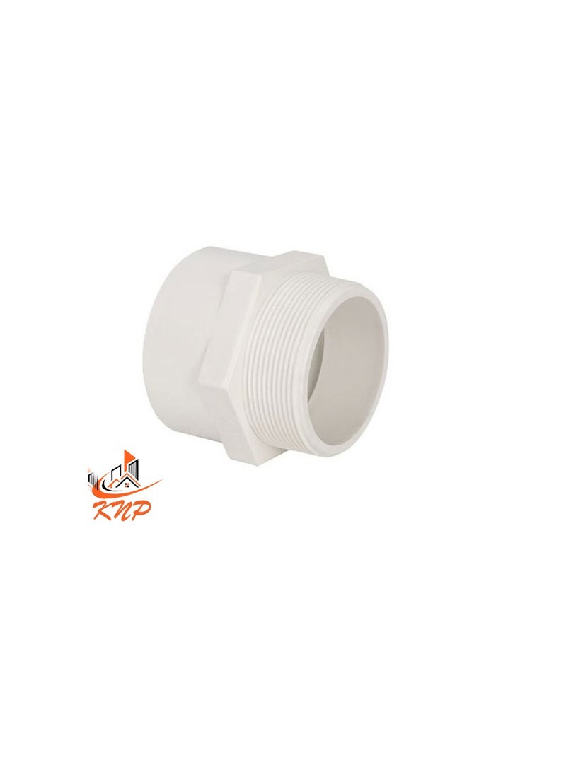 KNP PVC HP Male Thread Adaptor 3/4" - White - Image 2