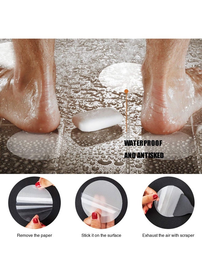 Anti Slip Shower Stickers 24 PCS Safety Bathtub Strips Adhesive Decals with Premium Scraper for Bath Tub Shower Stairs Ladders Boats - Image 4