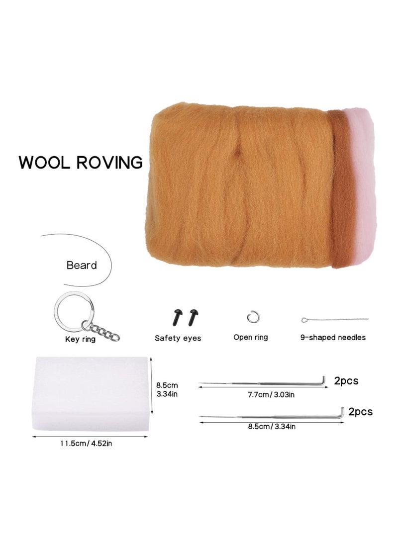 Generic - Animal Needle Felting Kit - DIY Wool Felt Materials Set with Felting Tool and Instructions for Craft Projects, Fluffy Non-Clumping Wool, Perfect for Beginners and Handmade Creations. - Image 1