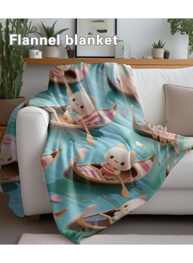 عام بطانية رقيقة من الفانيلا الكرتونية للأطفال والرضع (دافئة ومريحة، ومناسبة للنوم والألعاب) 70 سم * 100 سم - Image 5