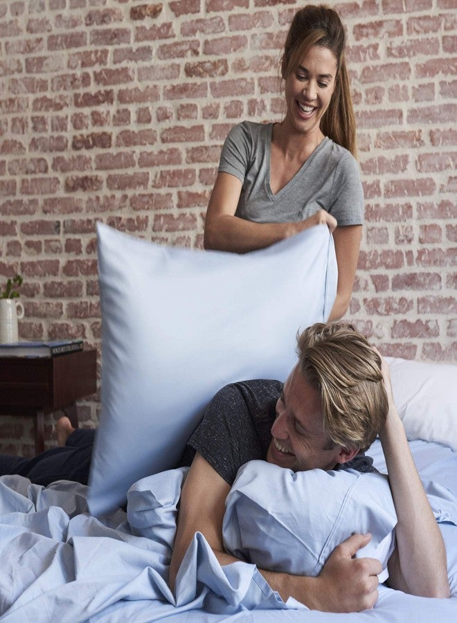 Sleepletics طقم أغطية وسائد Sleepletics Celliant Performance، طقم من قطعتين، مقاوم للتجاعيد (رمادي، قياسي) - Image 3