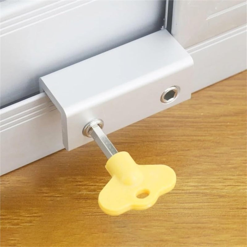 Type B Aluminum Sliding Window Door Cable Locks 8 Pcs with Key - Image 3