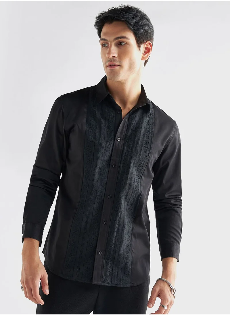 فاف Textured Regular Fit Shirt