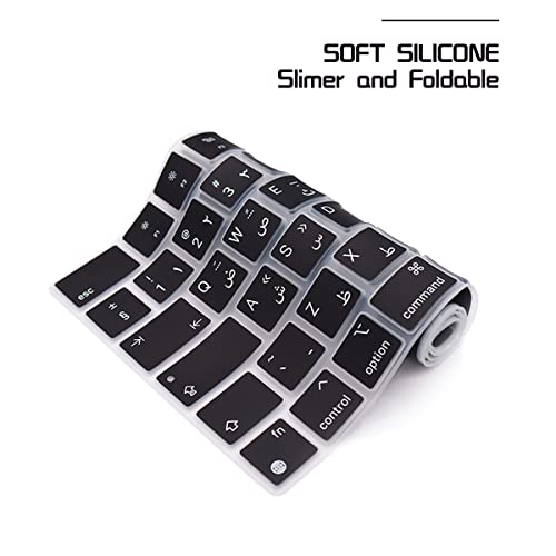 HRH Arabic Language Silicone Keyboard Cover for for MacBook Air 15 M4 M3 A3114 M2 A2941/Air 13.6 M3 A3113 M2 A2681/Pro 14 M4 M3 M2 M1 A2918 A2992 A2779 A2442/Pro 16 M4 M3 M2 M1 A2991 A2780 A2485 - Image 5