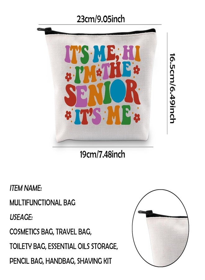 هدية لخريجي دفعة 2025 من WCGXKO: أنا هنا، أنا الخريجة، حقيبة مكياج بسحاب (الخريجة) - Image 2