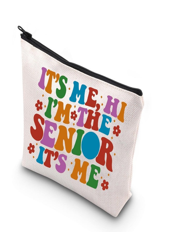 هدية لخريجي دفعة 2025 من WCGXKO: أنا هنا، أنا الخريجة، حقيبة مكياج بسحاب (الخريجة) - Image 1