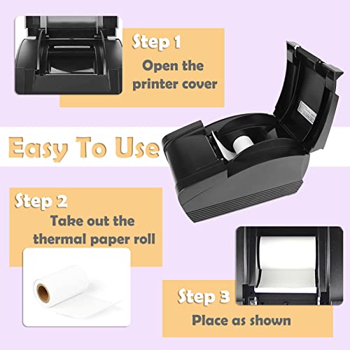 Immuson 2 1/4 x 50 Thermal Paper Receipt Rolls 2.25 x 50 ft Receipt Paper POS Cash Register Fits Credit Card Terminals Verifone (50 Rolls) - Image 3