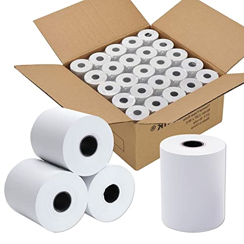 Immuson 2 1/4 x 50 Thermal Paper Receipt Rolls 2.25 x 50 ft Receipt Paper POS Cash Register Fits Credit Card Terminals Verifone (50 Rolls) - Image 1