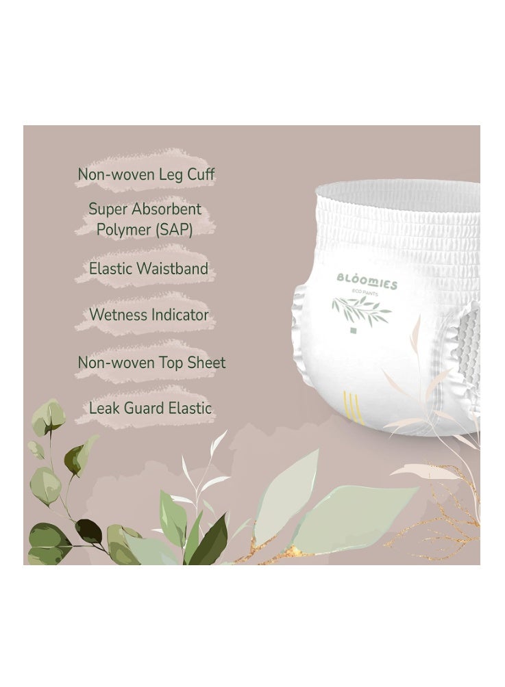 Bloomies Premium Baby Diaper Pants Size 4, 9-14kg, 22 Count, Wetness Indicator Eco-friendly and Hypoallergenic Ultra-soft Nappy Diapers Pant Skin Friendly, Leakage Protection, Natural Bamboo Made - Image 3