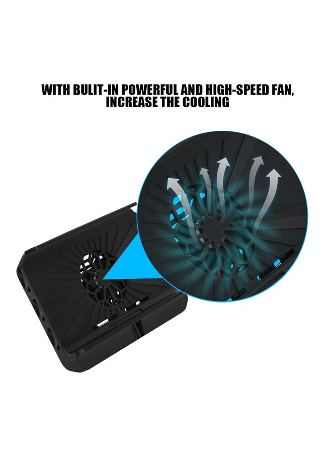 Loquat Multi Functional Cooling Stand Fans USB Powered Cooler Stand Cooling Pad for Switch Black  - Image 2