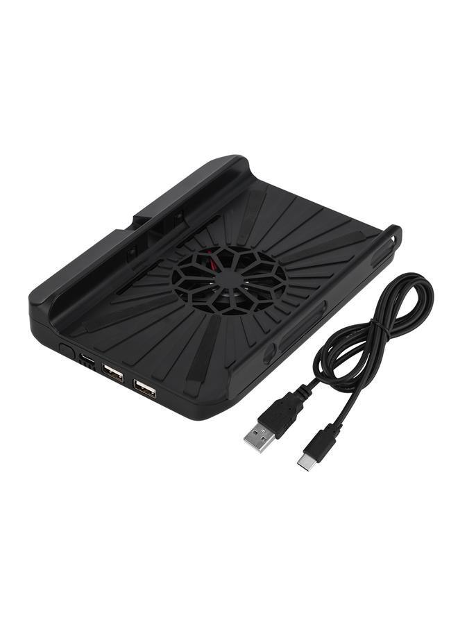 Loquat Multi Functional Cooling Stand Fans USB Powered Cooler Stand Cooling Pad for Switch Black  - Image 1
