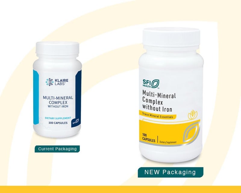 Klaire Labs كلاير لابز مركب المعادن المتعددة بدون حديد  طيف واسع  مزيج المعادن الأساسية الخالية من الحديد مع النحاس  الزنك  100 كبسولة - Image 2