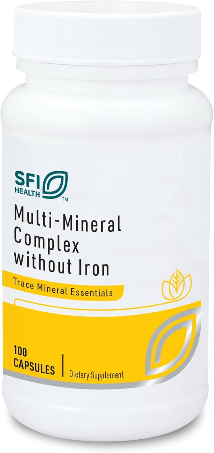 Klaire Labs كلاير لابز مركب المعادن المتعددة بدون حديد  طيف واسع  مزيج المعادن الأساسية الخالية من الحديد مع النحاس  الزنك  100 كبسولة - Image 1