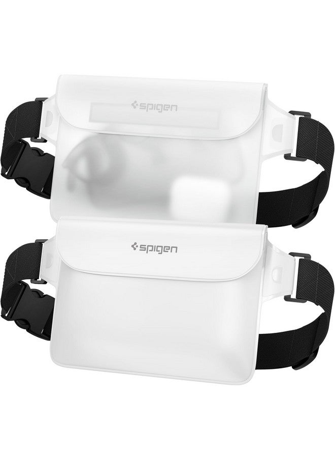 Spigen Waterproof Mobile Pouch (A620) for iPhone, Samsung Galaxy, Google Pixel and All Other Smartphones up to 8.7 Inches, Mobile Waterproof Pouch (IPX8 Certified, Pack of 2) - Snow White - Image 1