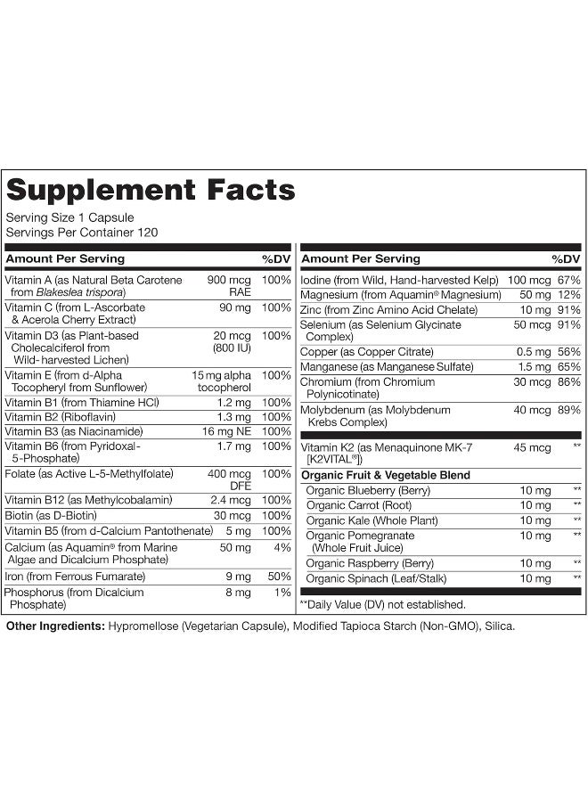 NATURELO One Daily Multivitamin for Women wVitamin B12 120 Ct Energy Support Whole Food Daily Women Multivitamin Supplement Nourish HairSkinNail NonGMO No Soy Gluten Free 4 Month Supply - Image 5