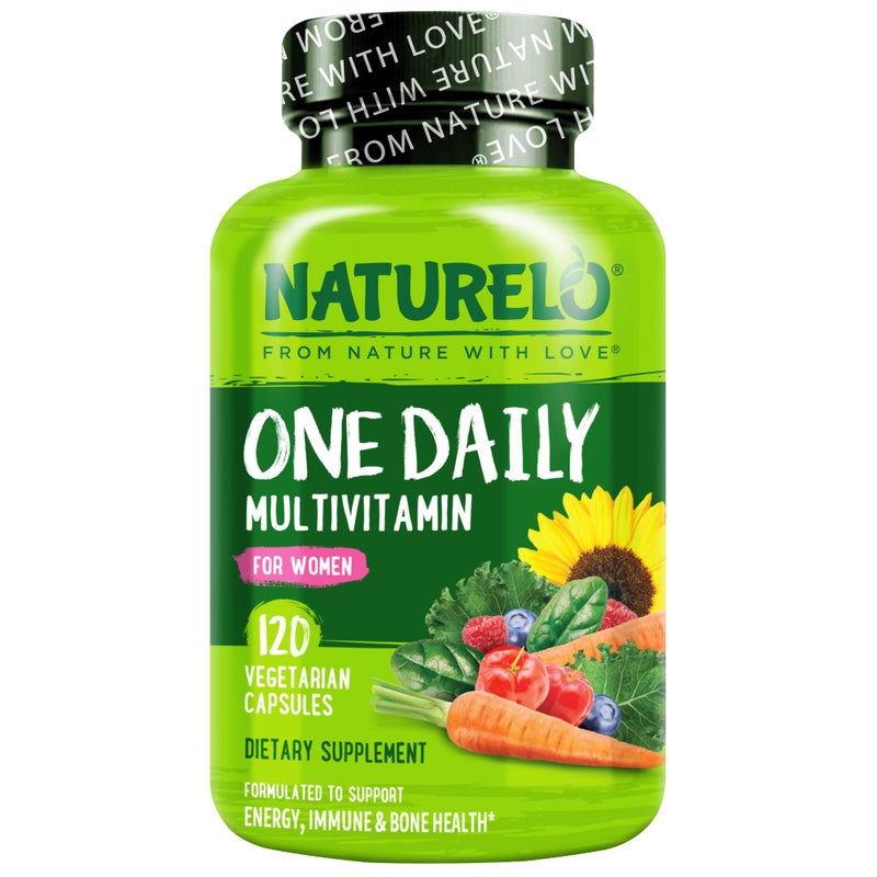 NATURELO One Daily Multivitamin for Women wVitamin B12 120 Ct Energy Support Whole Food Daily Women Multivitamin Supplement Nourish HairSkinNail NonGMO No Soy Gluten Free 4 Month Supply - Image 2