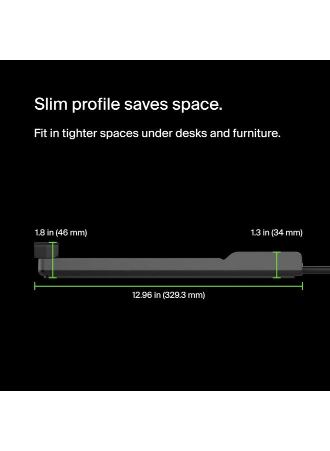 بيلكين شريط طاقة Belkin مزود بـ 8 منافذ، وسلك تمديد متين بطول 6 أقدام، مع حماية من الحمل الزائد، مناسب للمنزل والمكتب والسفر وشحن الكمبيوتر والهاتف (3,550 جول) - Image 2
