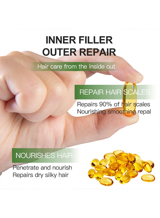 wachinas Castor oil capsules, improve frizziness, nourish and smooth hair - Image 3