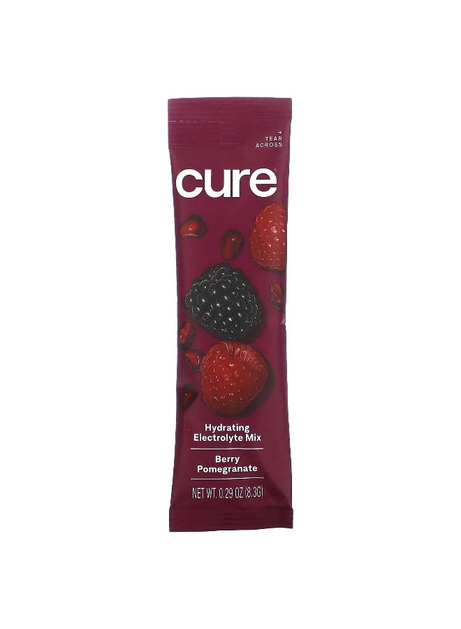 Cure Hydration كيوير هيدرايشن، مزيج إلكتروليت مرطب، توت رمان، 14 عبوة، 0.29 أونصة (8.3 جرام) لكل منها - Image 3