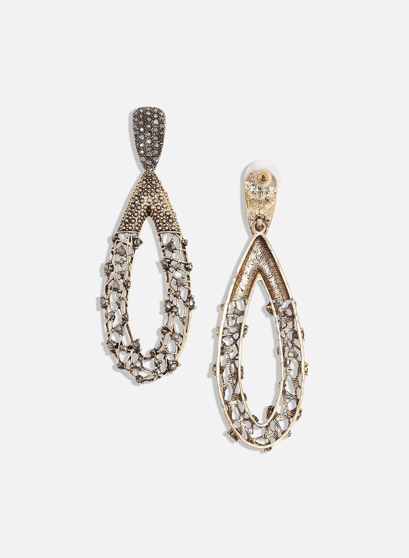 SOHI Intricate Constellation Teardrop Artificial Drop Earring Jewellery - Image 3