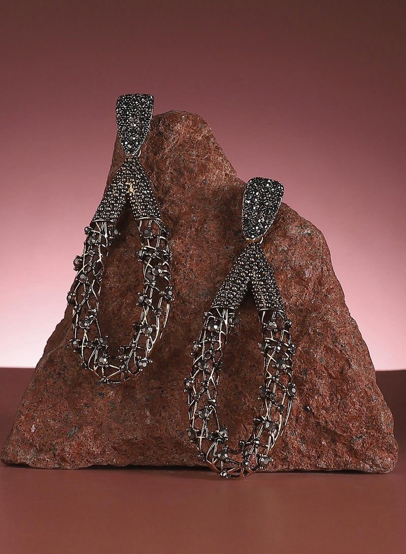 SOHI Intricate Constellation Teardrop Artificial Drop Earring Jewellery - Image 5