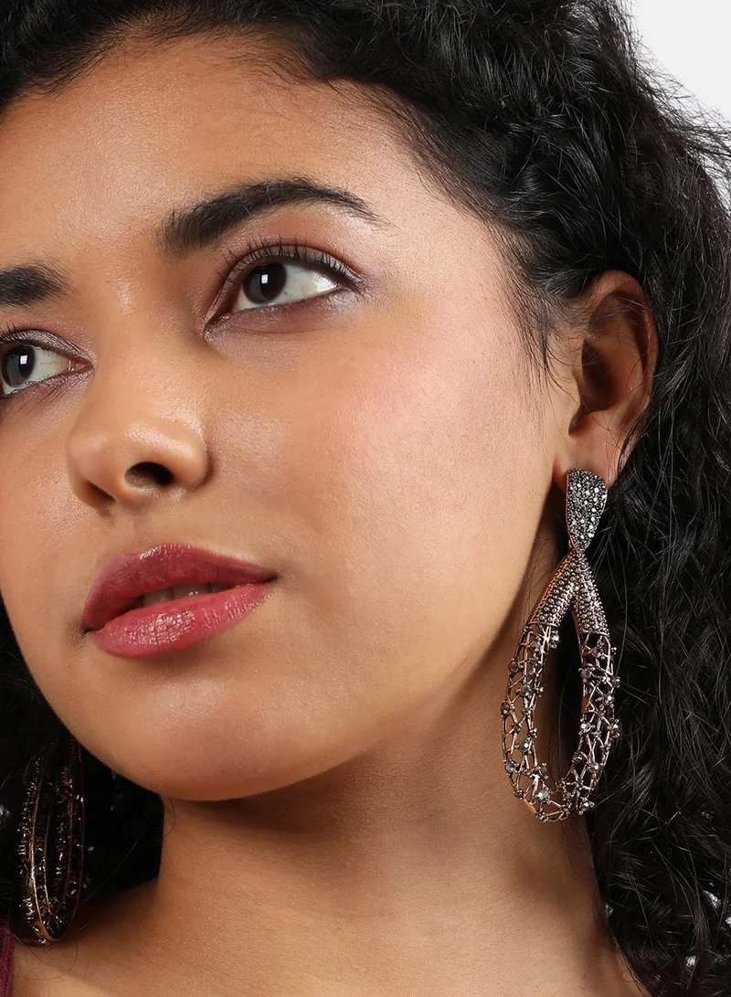 SOHI Intricate Constellation Teardrop Artificial Drop Earring Jewellery
