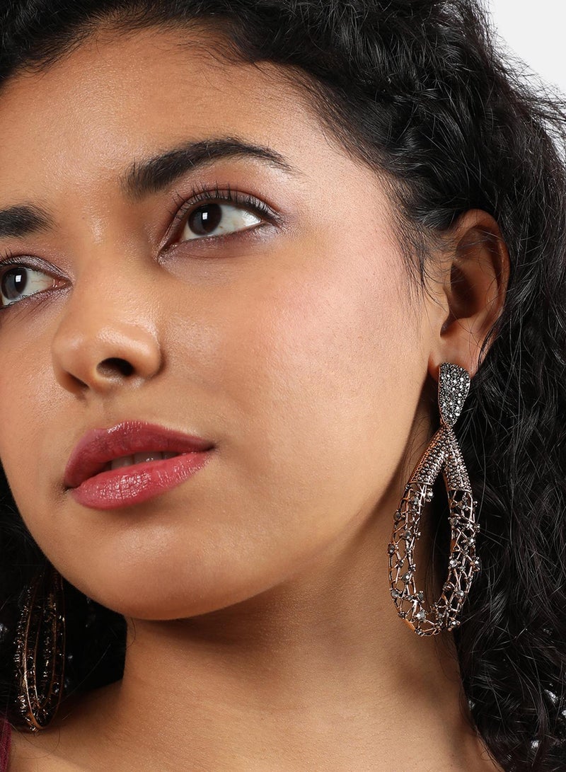 SOHI Intricate Constellation Teardrop Artificial Drop Earring Jewellery - Image 1