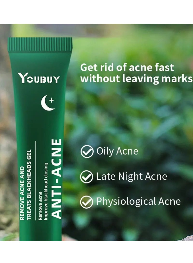 YOUBUY Anti Acne Remove Acne and Treats Blackheads Gel for Night Use Remove Acne Pimple and Treats Blackhead with Salicylic Acid Oil Control Shrink Pores Redness Relief Skin Lightening Scar Fade Cream Acne Remover Cream 20g - Image 2
