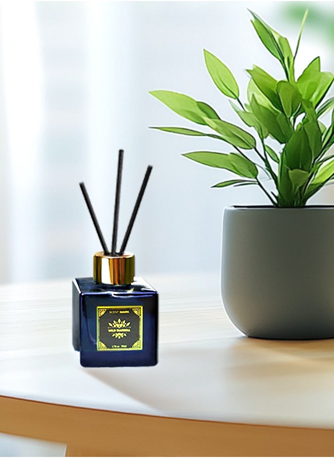 Litus - Home Perfume Reed Diffuser,All Blue(Salty Wave Whispers) Fragrance,5 Rattan Reeds,50ml - Image 1
