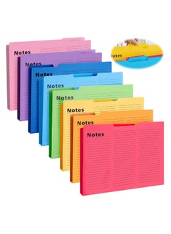 Generic Colored Tab File Folders, 1/3 Cut, Letter Size, 11.5 x 9.6 Inch, Lined File Folders with Tabs in 8 Vibrant Colors, 16PCS  - Image 1